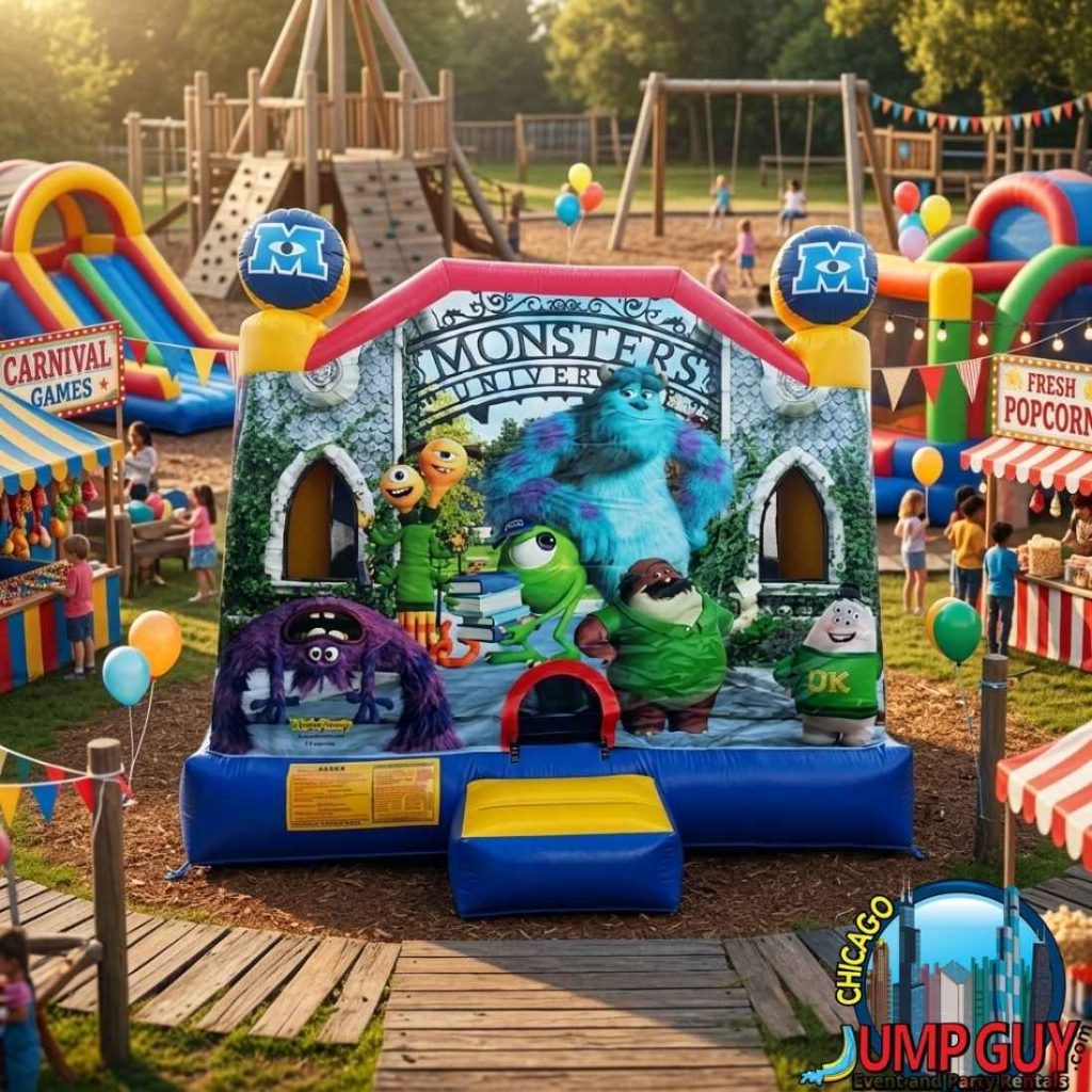 Monsters U 4N1 Combowhite And Cool Bounce Slide Combowalk Toddler Townbus Bouncer Bluff rental for Orland Park IL events in ZIP code 60462