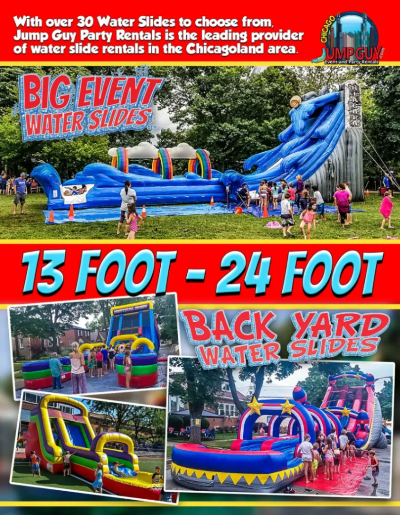 Big Event Backyard Water Slide rental for Orland Park IL events in ZIP code 60462