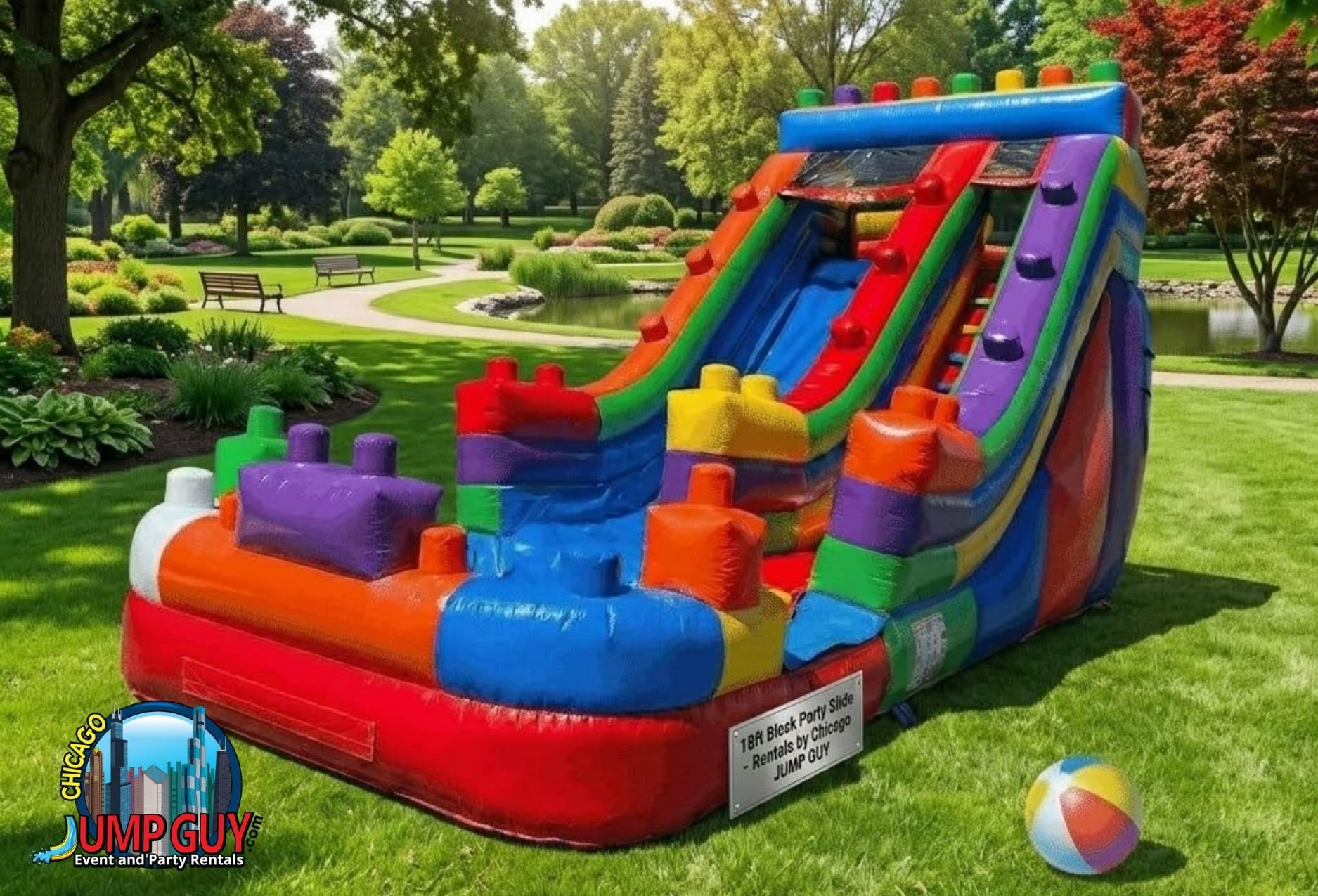 Single Lane Water Slide Backyard rental for Orland Park IL events in ZIP code 60462