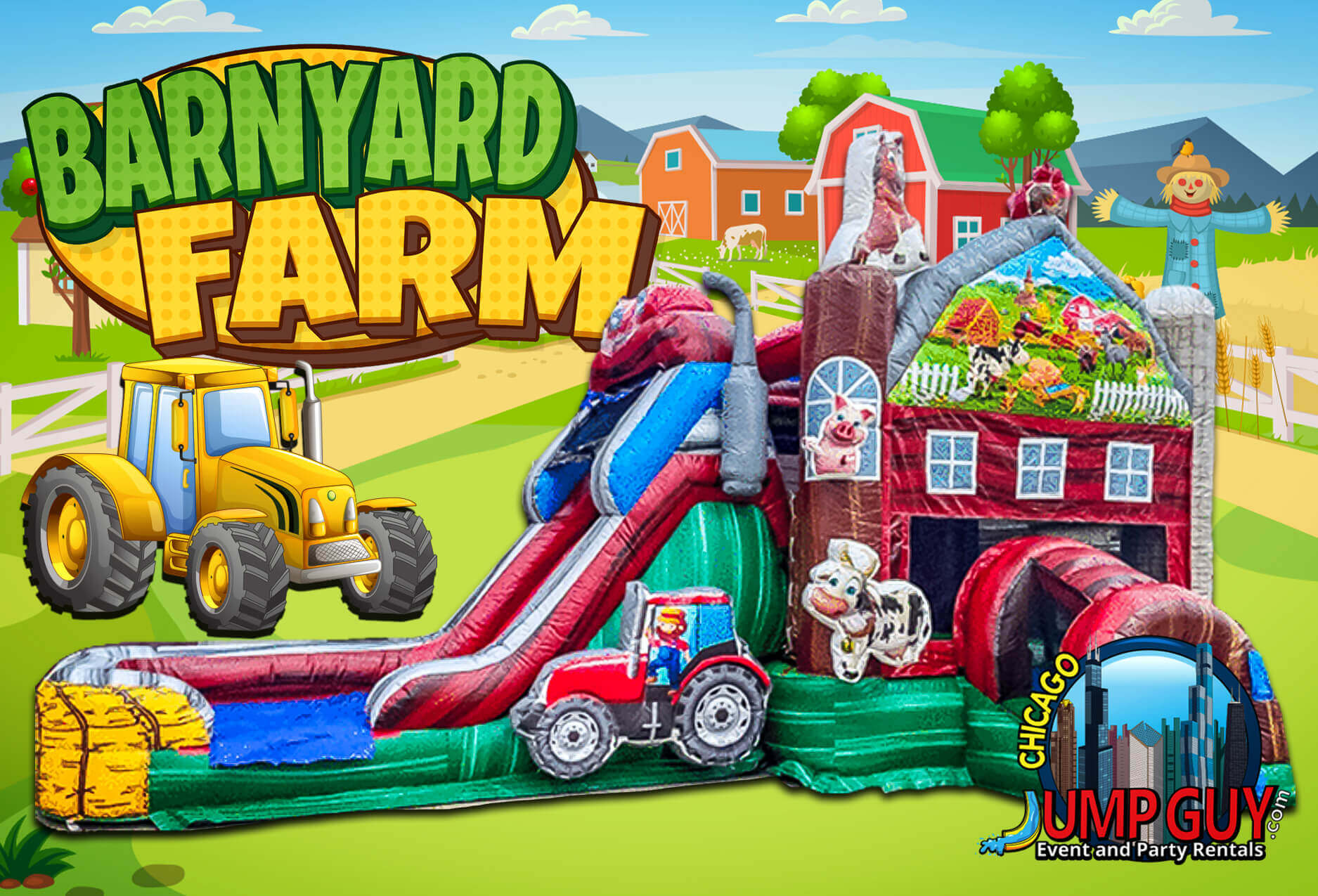 Themed Bounce House Grid rental for Orland Park IL events in ZIP code 60462