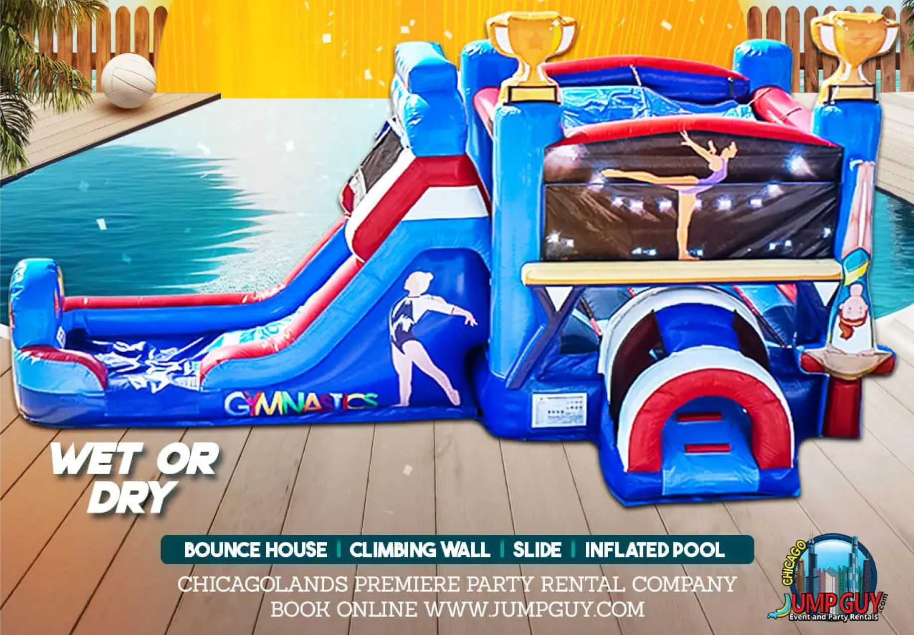 Wet and Dry Combo Bounce House Rentals in Orland Park IL